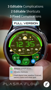 اسکرین شات 3 برنامه Plasma Flow Lite Watch Face