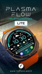 اسکرین شات 1 برنامه Plasma Flow Lite Watch Face