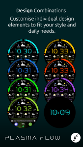اسکرین شات 6 برنامه Plasma Flow Lite Watch Face