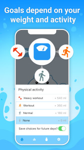 اسکرین شات 3 برنامه Water tracker & drink water