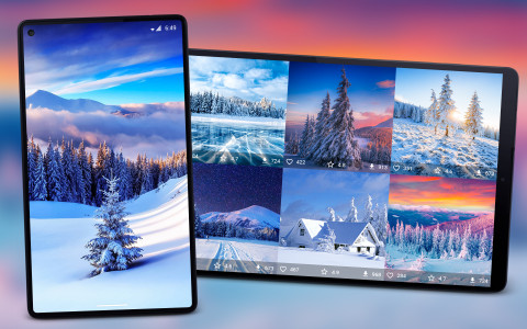 اسکرین شات 6 برنامه Winter wallpapers 4K