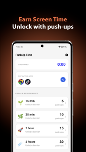 اسکرین شات 1 برنامه PushUp Time - App Blocker