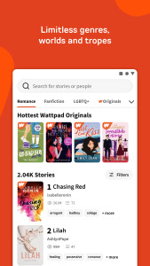 اسکرین شات 3 برنامه Wattpad - Read & Write Stories