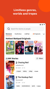 اسکرین شات 3 برنامه Wattpad - Read & Write Stories