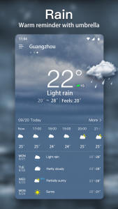 اسکرین شات 2 برنامه Weather: Live Weather Forecast