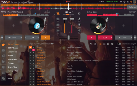 اسکرین شات 3 برنامه YouDJ Desktop - music DJ app