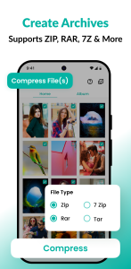 اسکرین شات 2 برنامه Zip Extractor - UnZIP, UnRAR