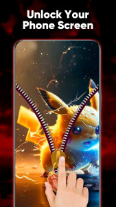 اسکرین شات 2 برنامه Zipper Lock Screen & Wallpaper