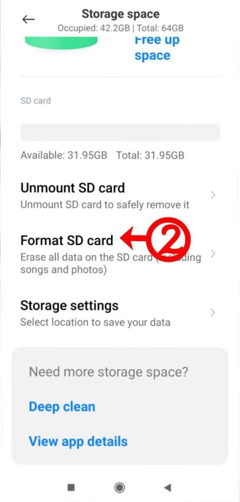 format sd card
