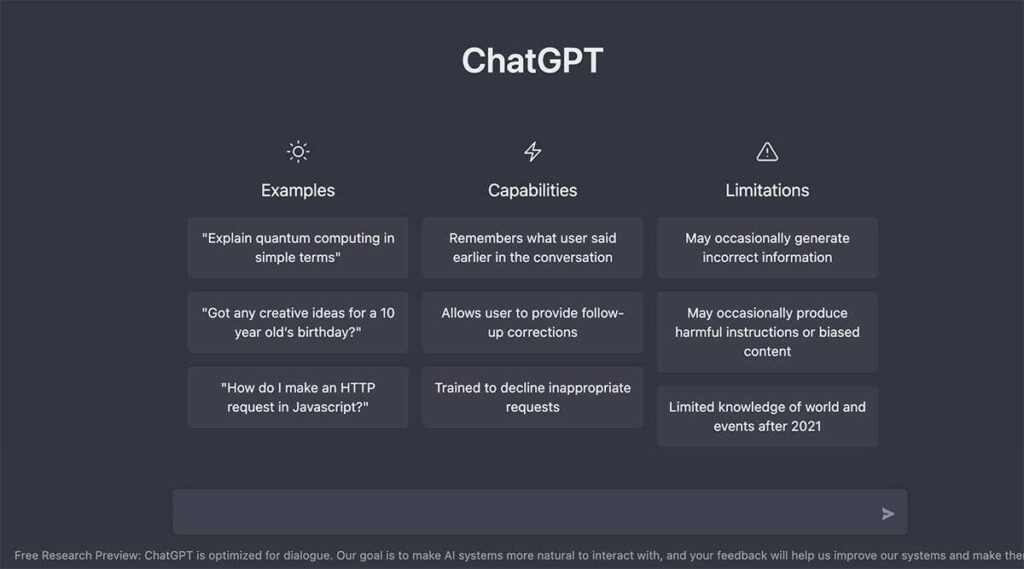 محیط ChatGPT با مثال و قابلیت و محدودیت‌ها