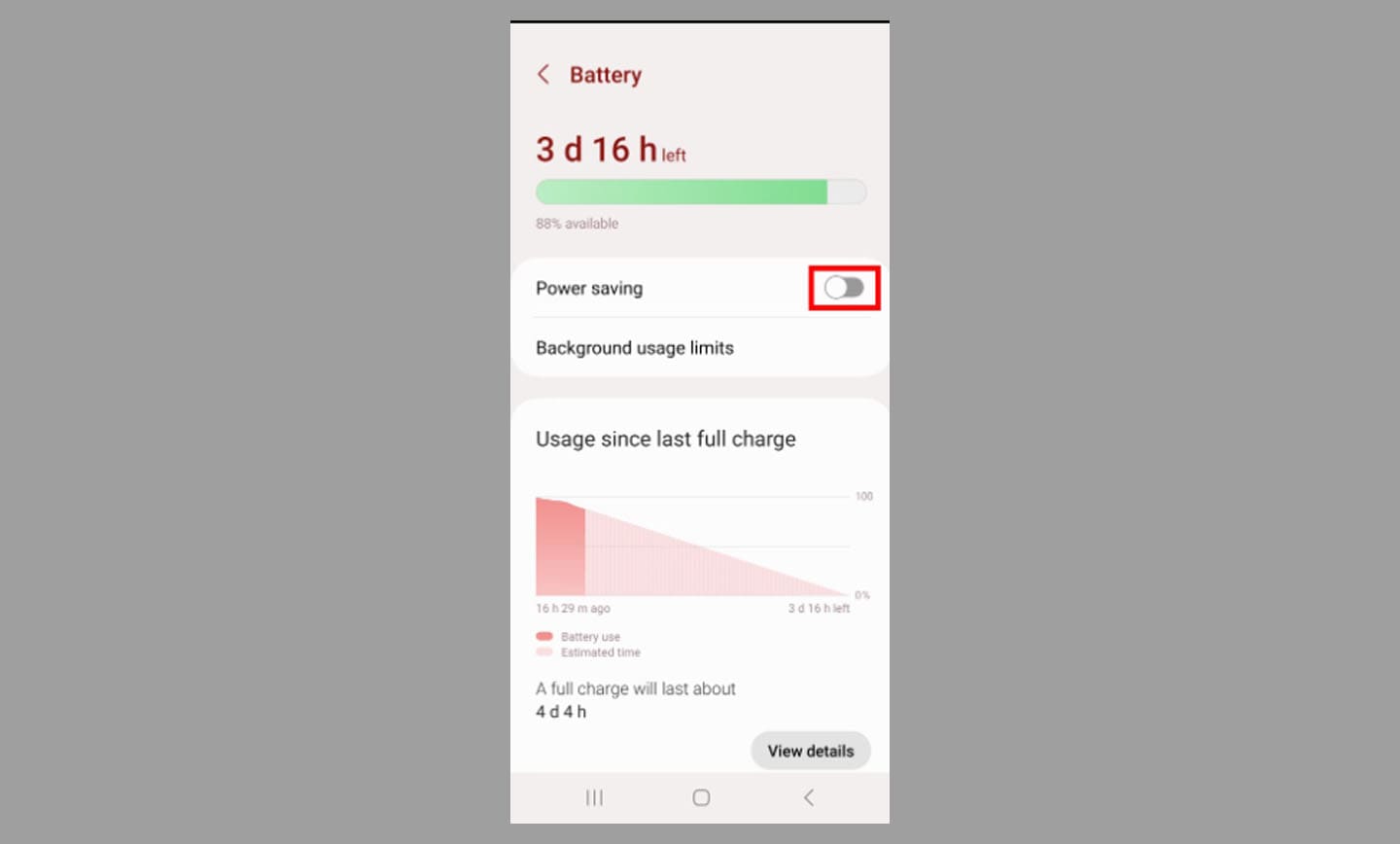 How to enable low power mode or power saving mode on mobile