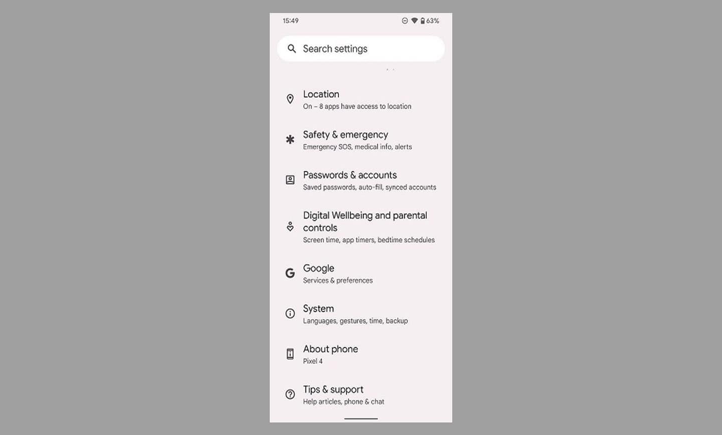 بازنشانی به تنظیمات کارخانه Google Pixel