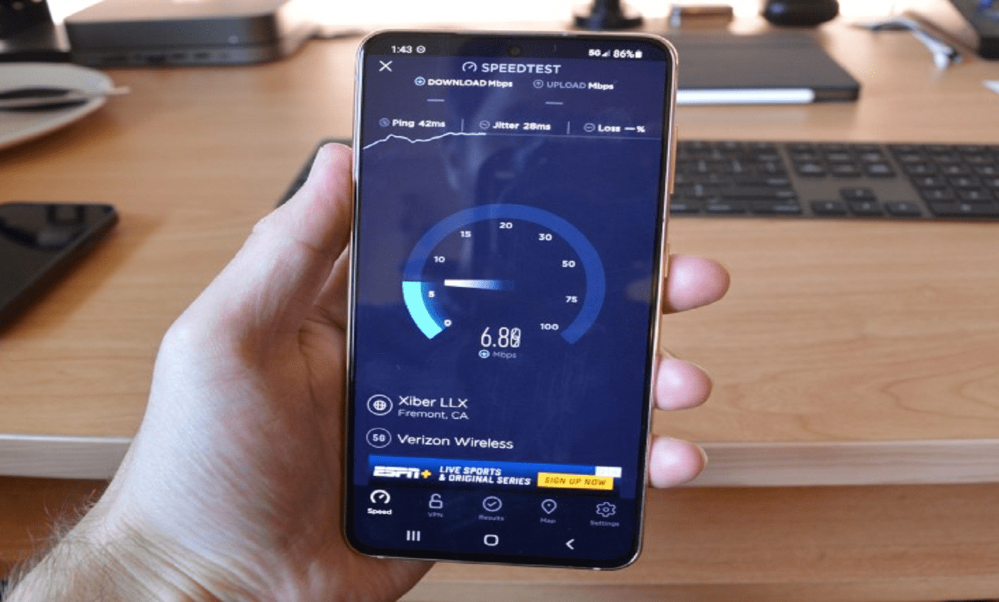 Latency and speed of 5G