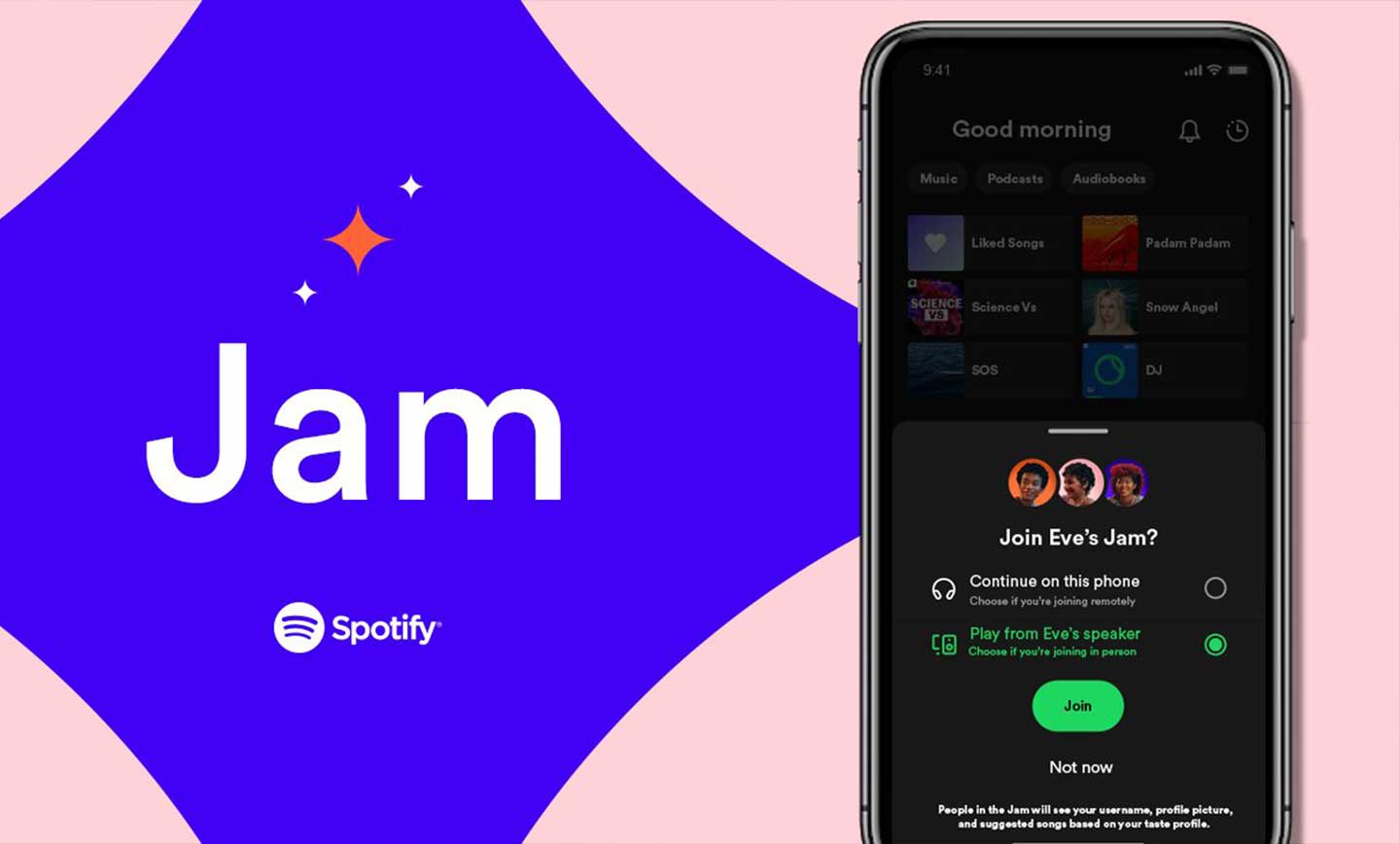 Spotify's new Jam feature lets you listen to a playlist with your friends