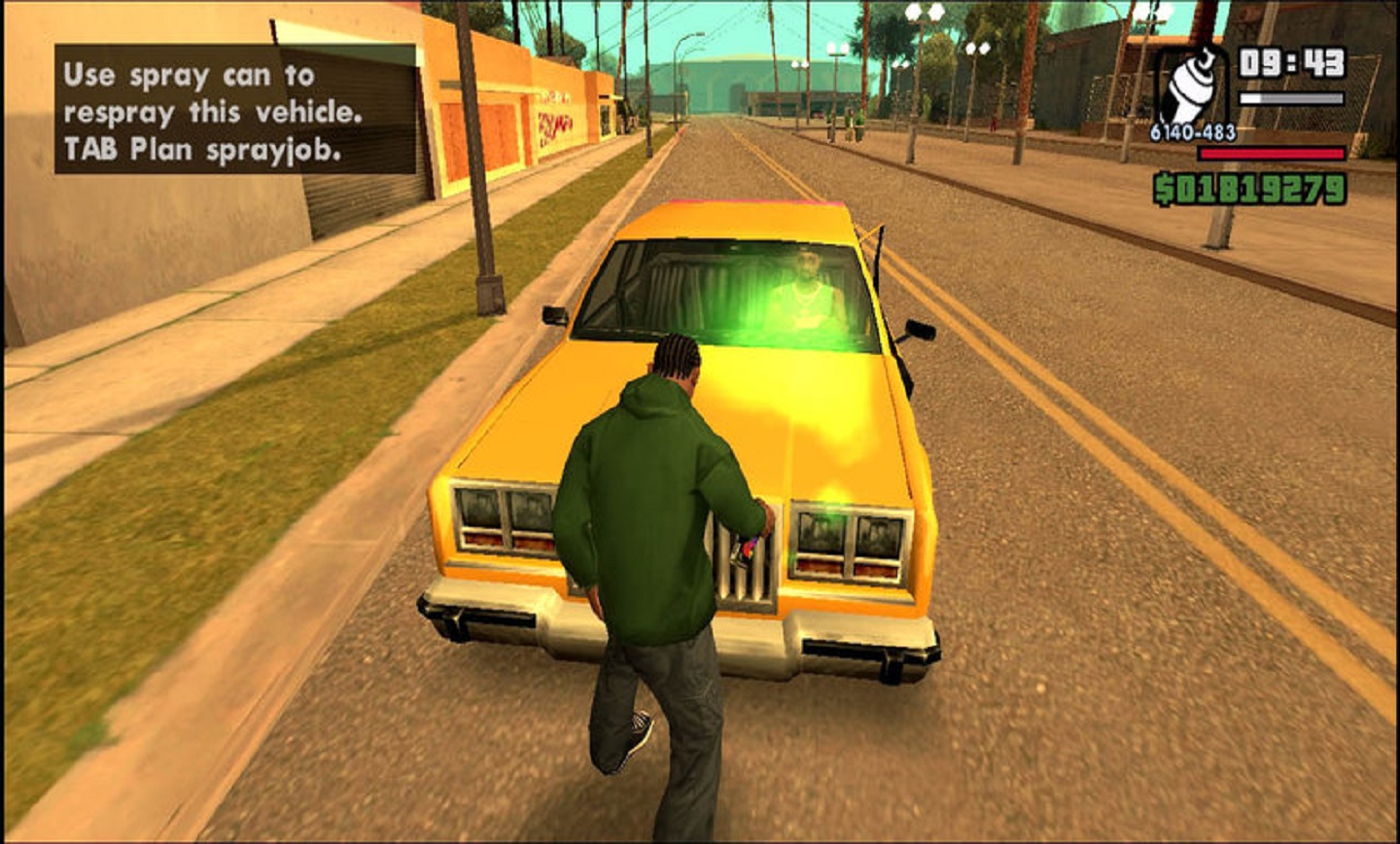 اسپری رنگ در GTA: San Andreas