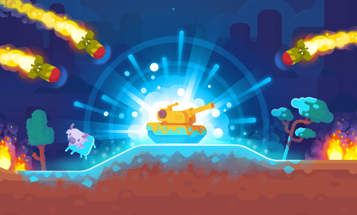 Tank Stars  از بهترین بازی‌های دو نفره اندروید