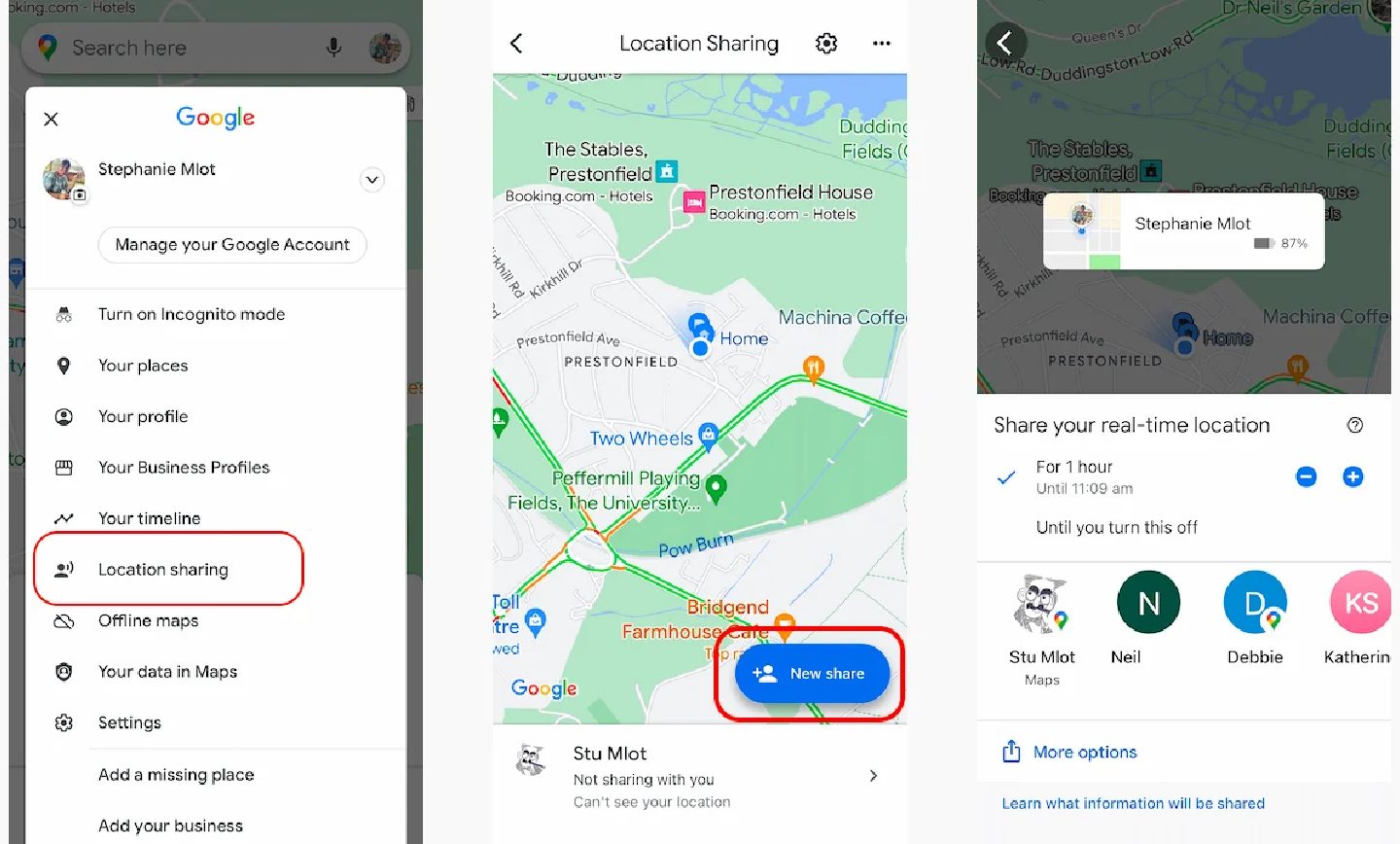 اشتراک گذاری موقعیت مکانی
