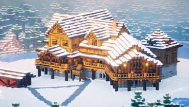 استفاده از کمند بار برای بارش برف در ماینکرافت