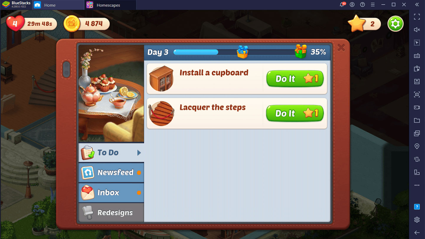 آپدیت آموزش بازی هوم اسکیپ (Homescapes)