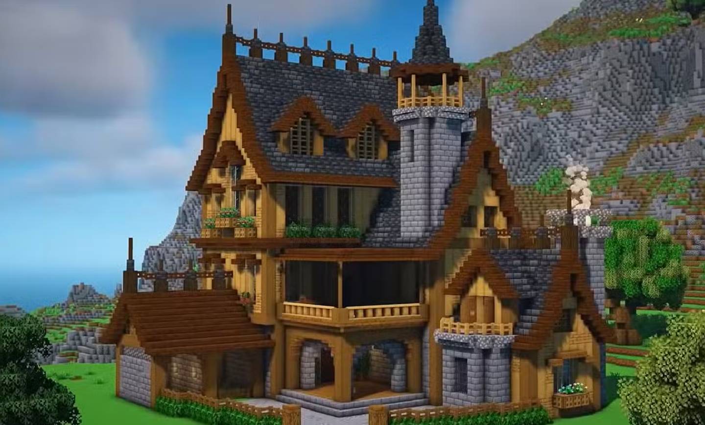 Medieval Mansion خانه گوتیک در ماینکرافت ماینکرافت