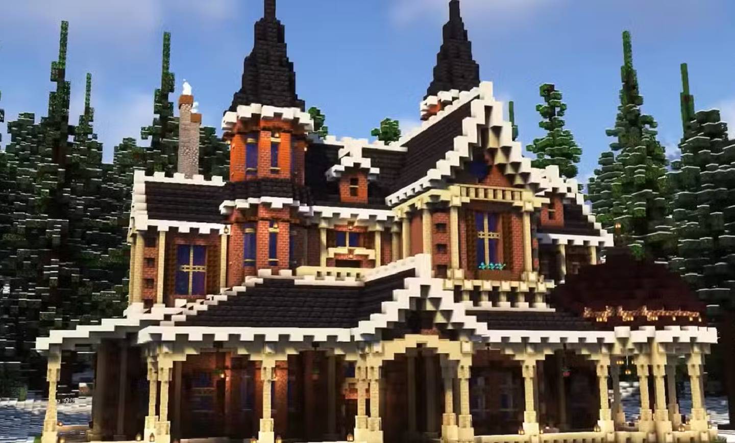 Victorian House خانه گوتیک در ماینکرافت ماینکرافت