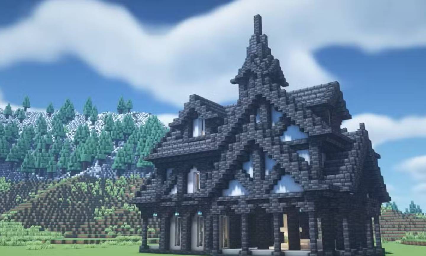Dark Fantasy House خانه گوتیک در ماینکرافت ماینکرافت