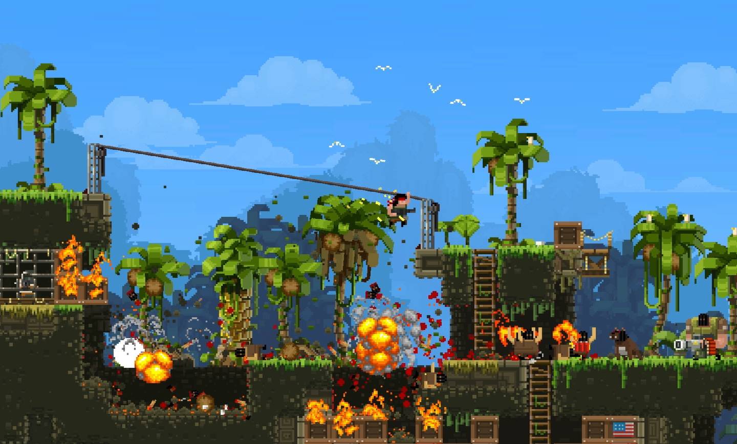 بازی خنده‌دار BroForce