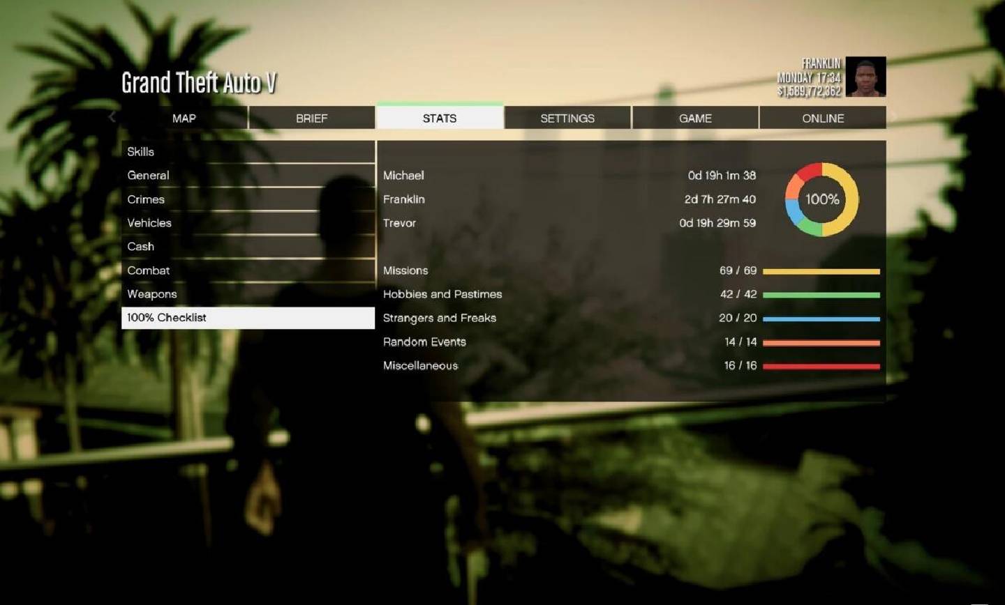 ماد جی‌تی‌ای 5 GTA 5 100 Percent Save File