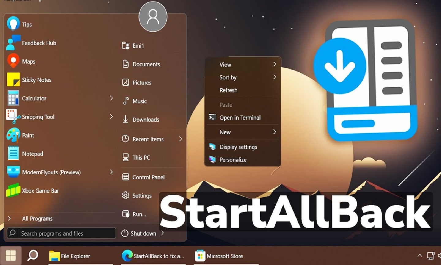 دانلود برنامه StartAllBack برای کامپیوتر