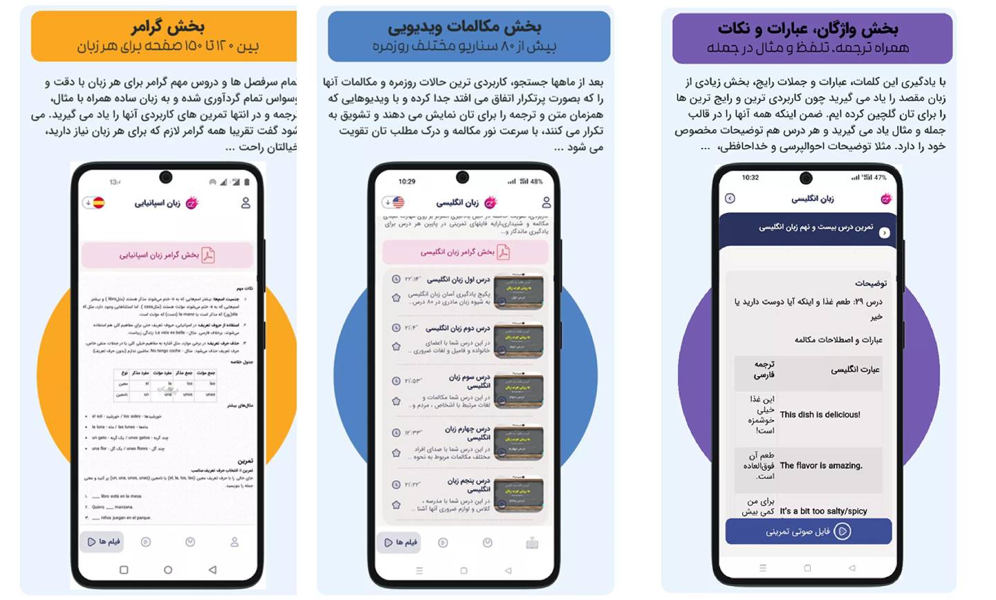 7 اپلیکیشن آموزش زبان برای فارسی زبان‌ها